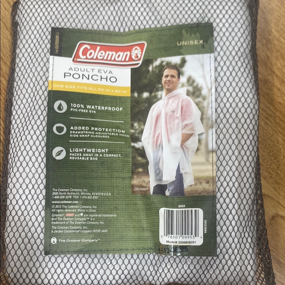 Coleman Adult EVA Poncho - White